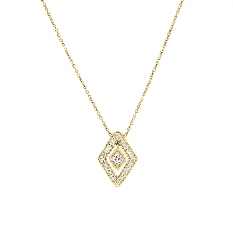 Trendy necklaces for fashionable teens -Diamonte 18K Gold Diamond Necklace