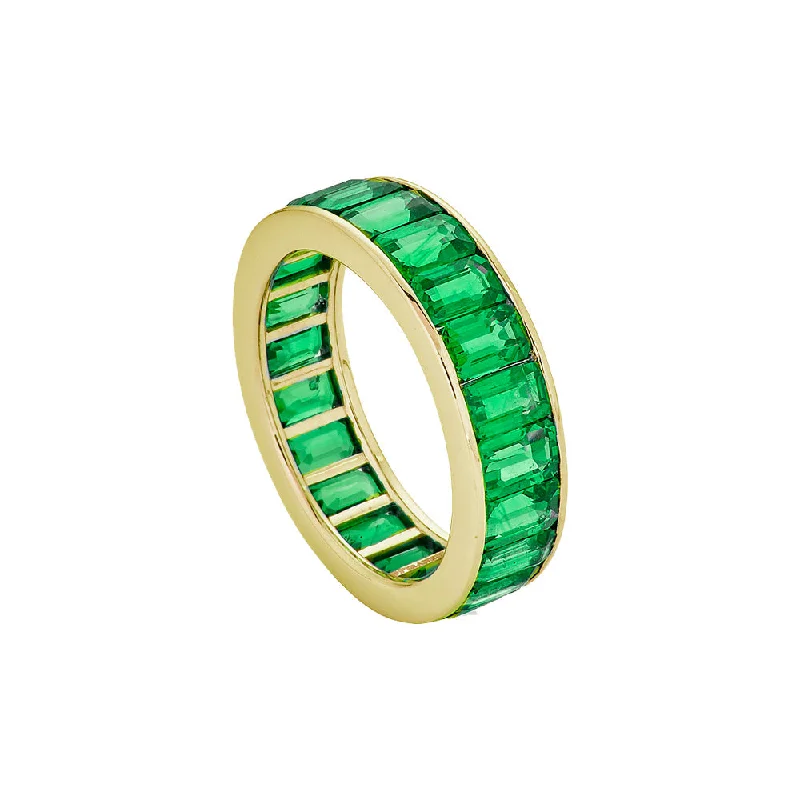 Simple and elegant rings for women -Tsavorite Garnet Eternity Band