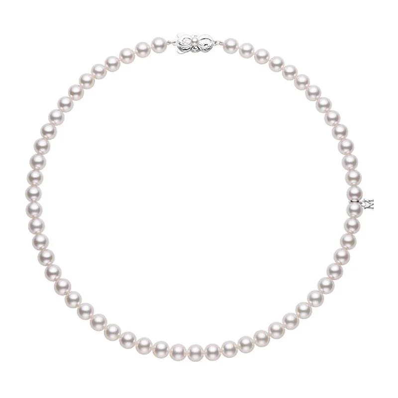 Heart-shaped lockets for sentimental gifts -Premium Akoya Cultured Pearl Necklace