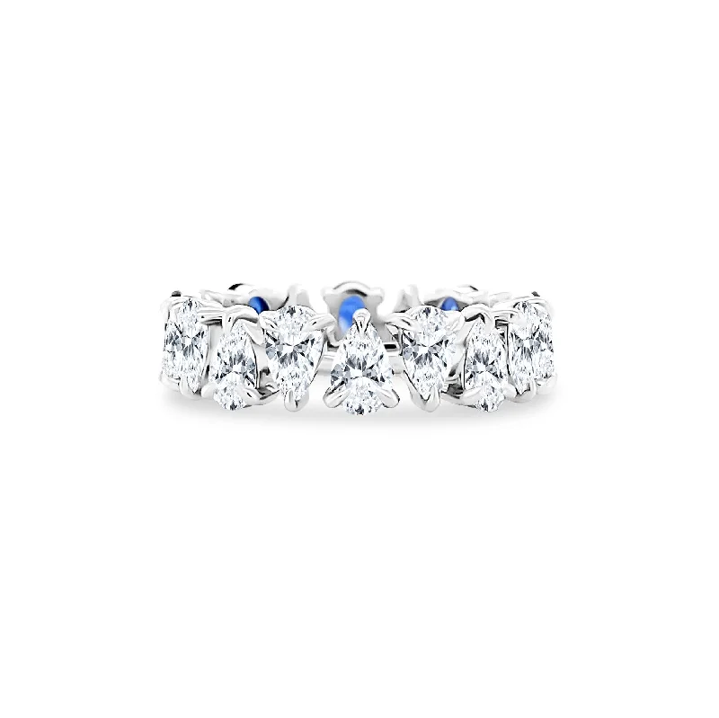 Classic solitaire engagement rings -Rotating Pear Band