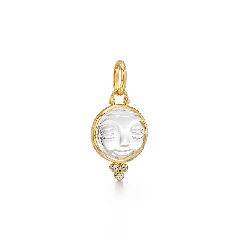 Vintage inspired necklaces -18K Moonface Pendant