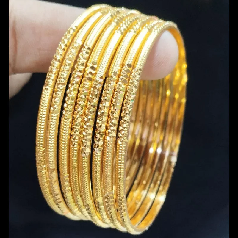 Colorful gemstone bangles for festive outfits -Manisha Jewellery Gold Plated Bangle Set