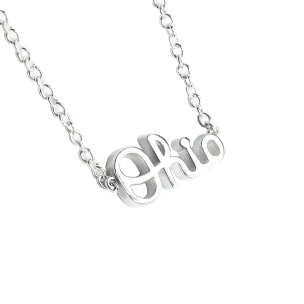 Elegant necklaces for women -OSU Mini Script Ohio Necklace