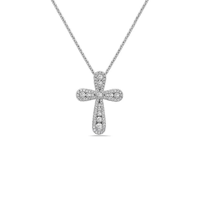 Eco-friendly necklaces made from recycled materials -Diamond Cross Necklace