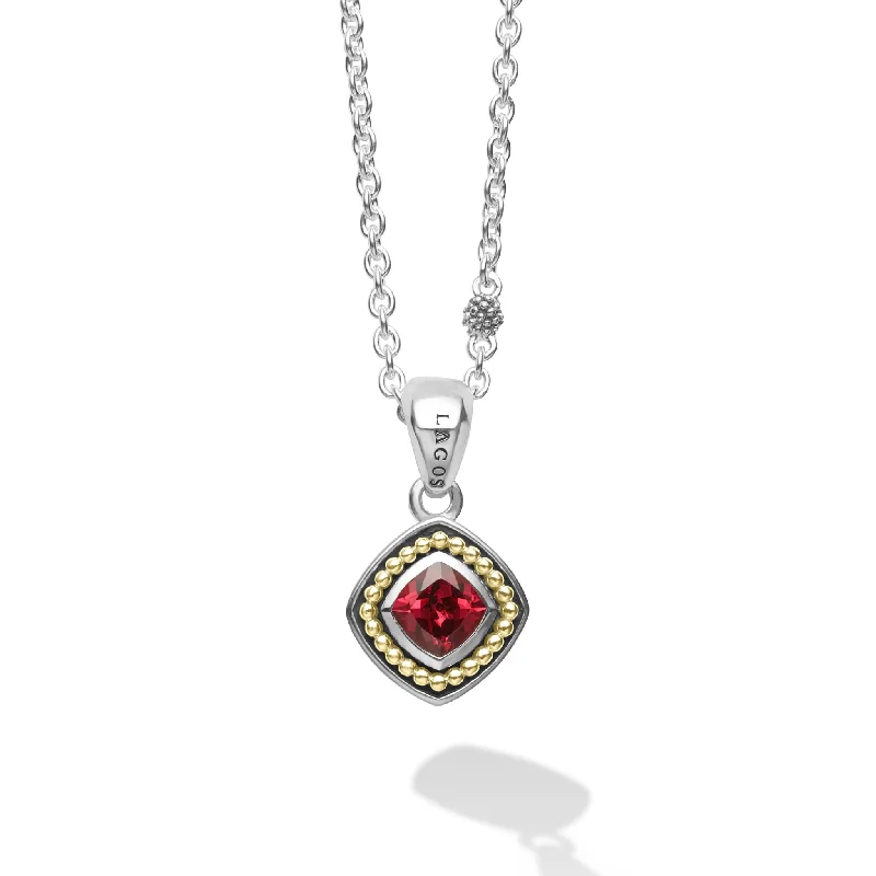 Long necklaces with intricate designs -Rhodolite Garnet Pendant Necklace