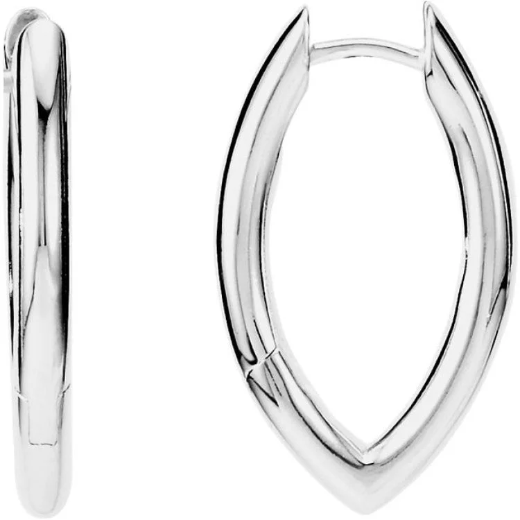 Diamond hoop earrings-Round Tube Hinged Earrings