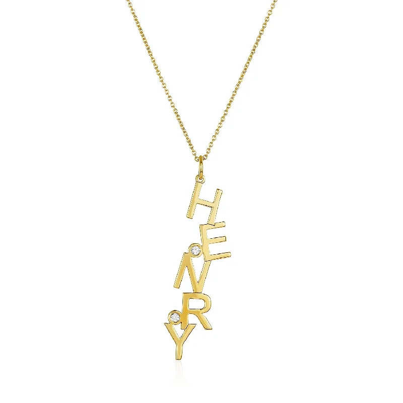 Classic chains for men’s necklaces -Dancing Initial Necklace