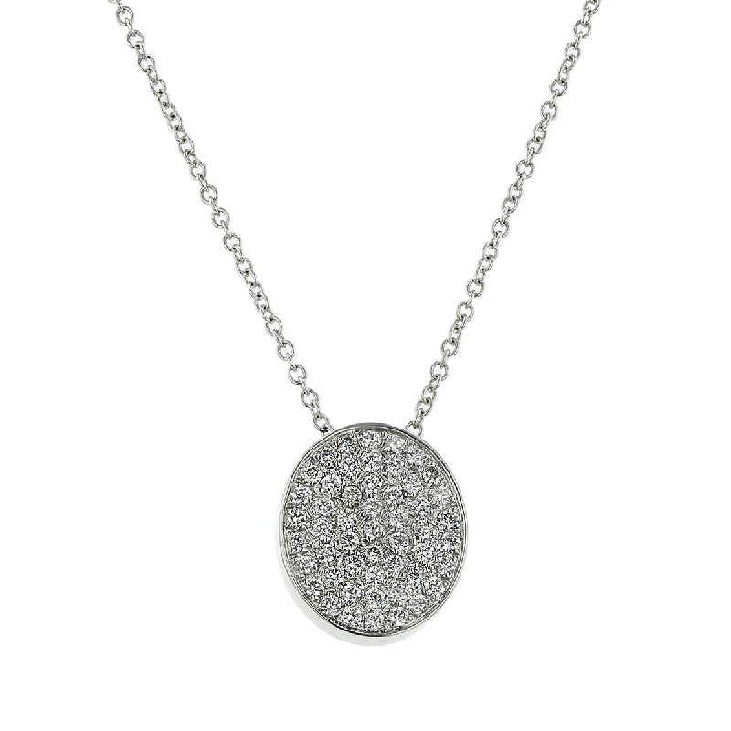 Birthstone necklaces for special moments -Salavetti 18K White Gold Diamond Pendant Necklace