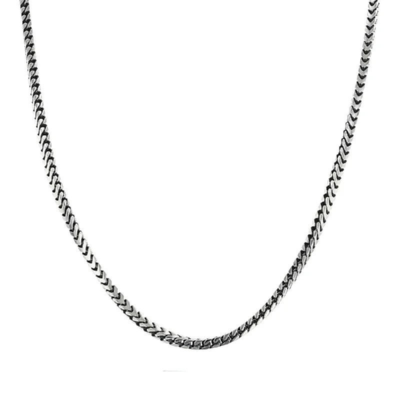 Affordable fashion necklaces -Sterling Silver 20-Inch Franco Chain Necklace