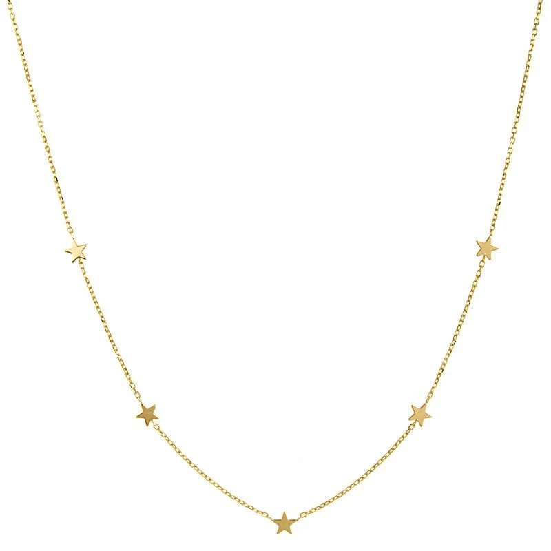 Custom family necklaces for family reunion -Gold Star Necklace