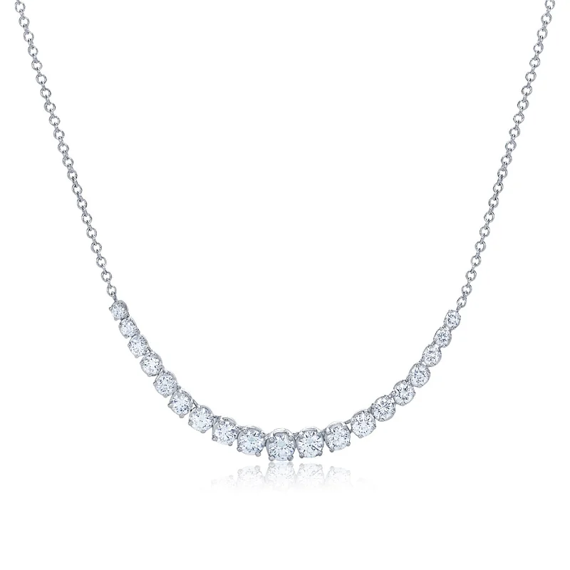 Long necklaces with intricate designs -Riviera Demi Necklace with Diamonds