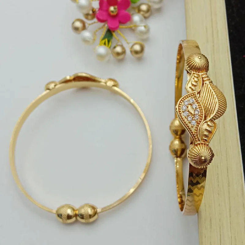 Modern bangles with minimalist designs -SP Jewellery Gold Plated Openable Kada