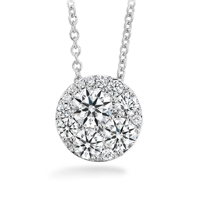 Pearl chokers for brides -Tessa Diamond Circle Pendant Necklace