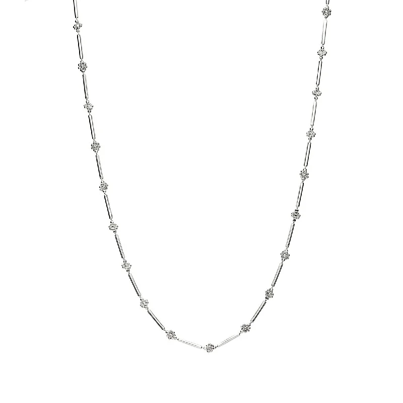 Diamond necklaces for weddings -Rose Station Necklace