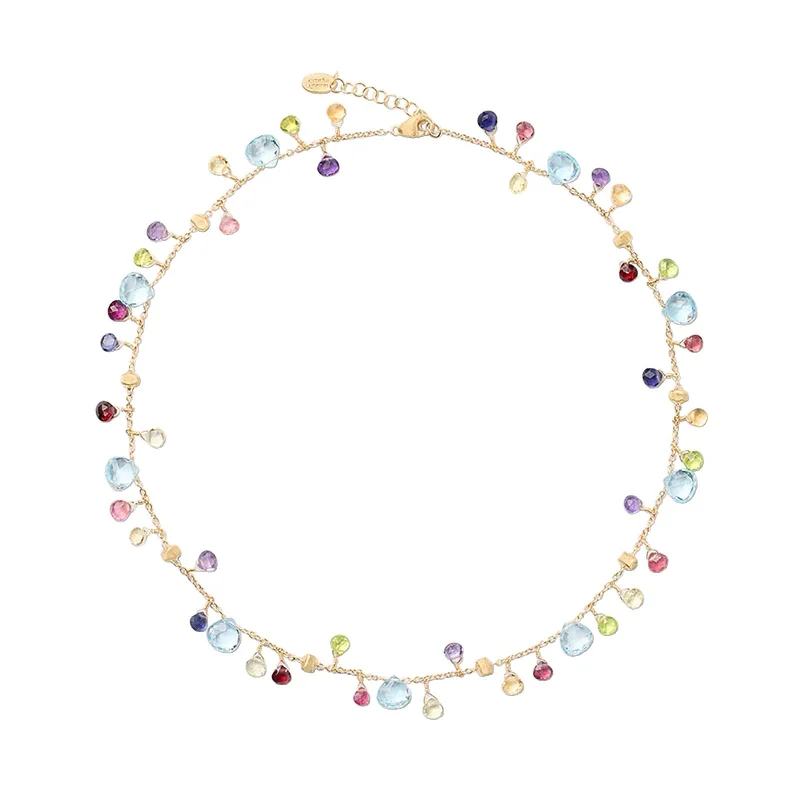 Trendy necklaces for casual wear -Mixed Gemstone Paradise Necklace