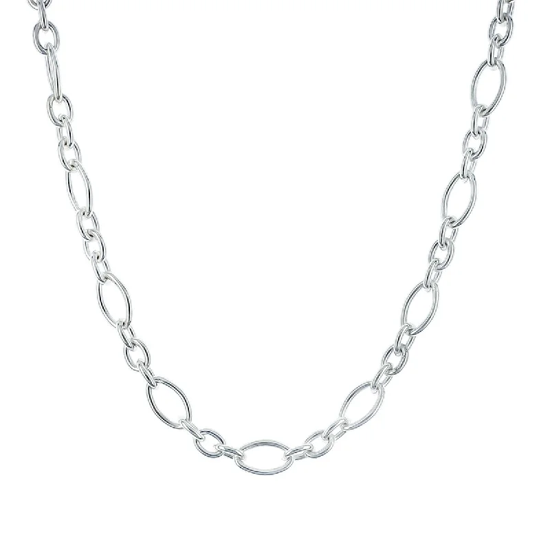 Unique lockets for sentimental necklaces -Slane Sterling Silver Oval Link 16-Inch Necklace