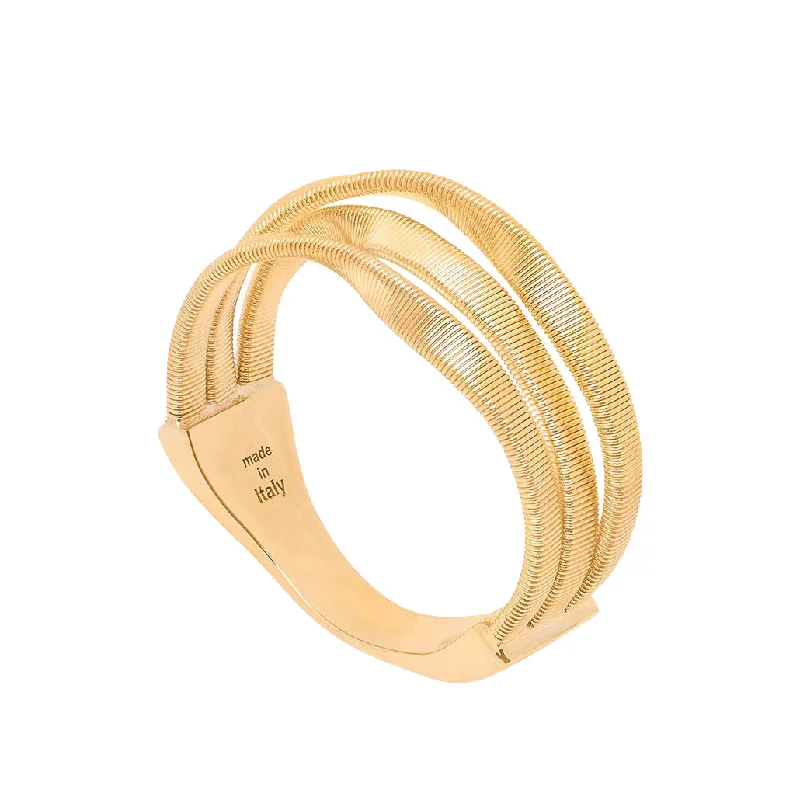 Chic gold rings for fashion-forward women -Marrakech 3-Band Coil Ring