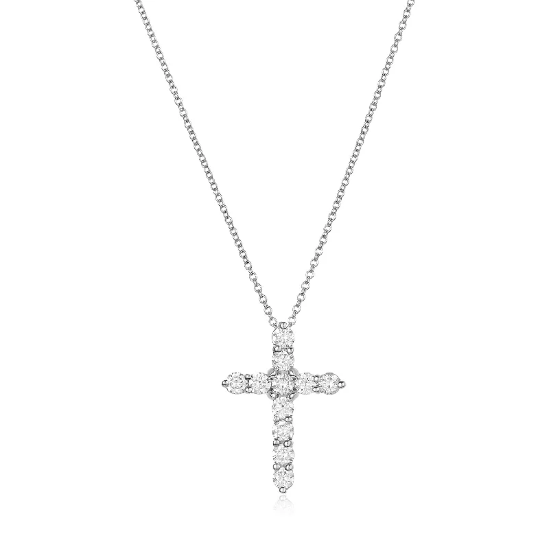 Designer necklaces for red carpet events -Diamond Cross Necklace