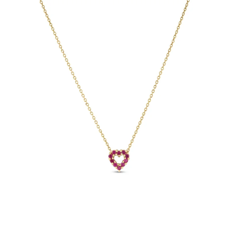 Layered necklaces for boho style -Ruby & Diamond Reversible Pendant