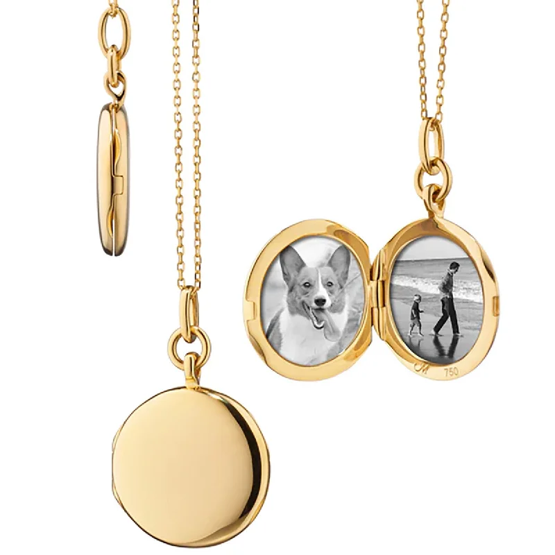 Personalized pendants with names -Slim Quinn Gold Locket Necklace