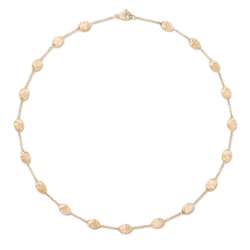 Dainty necklaces for casual look -Siviglia Collection 18K Yellow Gold Medium Bead Necklace