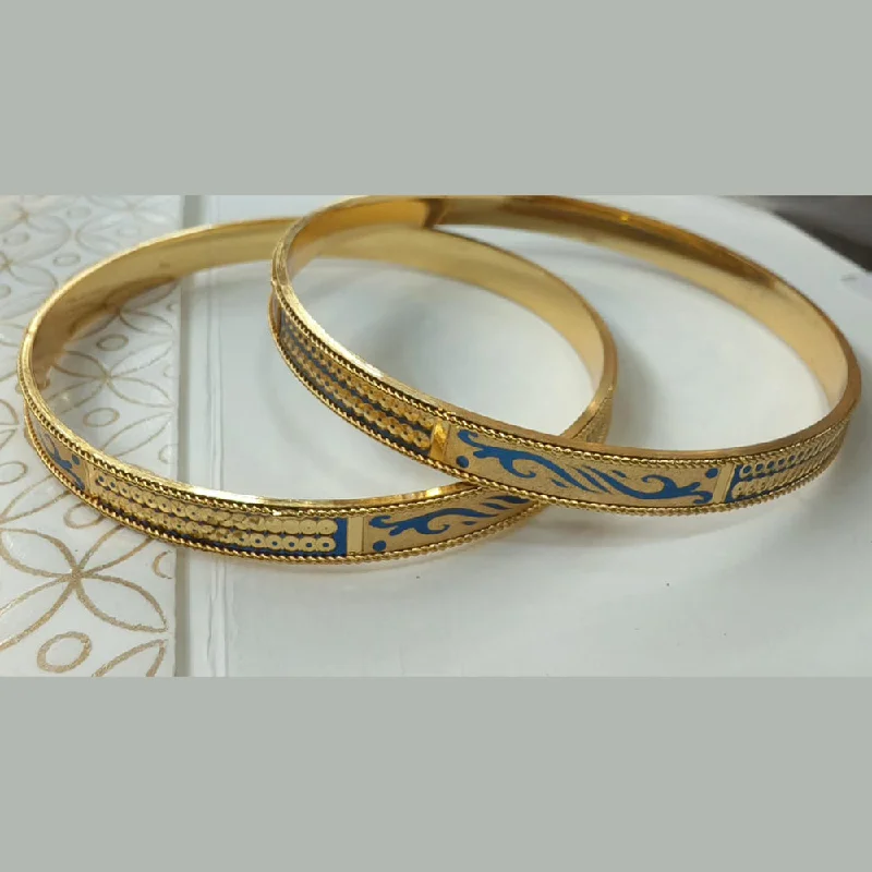 Simple gold bangles for everyday wear -Manisha Jewellery Gold Plated Bangle Set