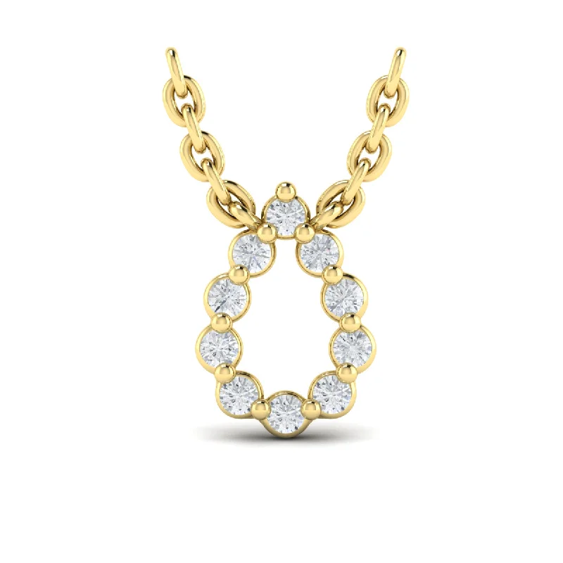 Necklaces with spiritual meanings -Vlora Besito 14k Yellow Gold and Diamond Necklace VP60096