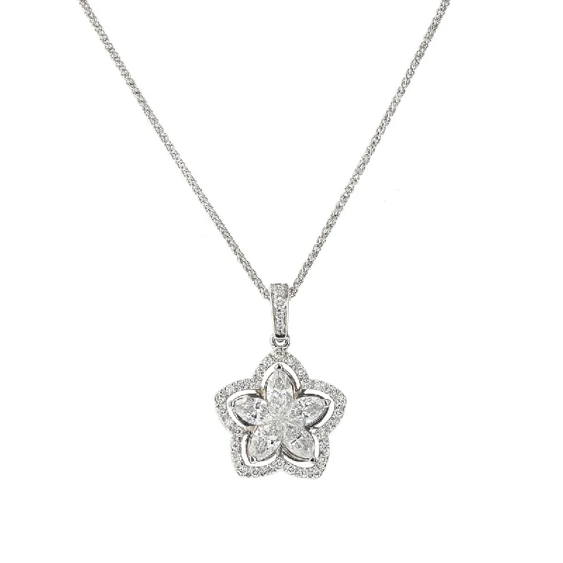 Best necklaces for gift ideas -Diamond Star Pendant Necklace