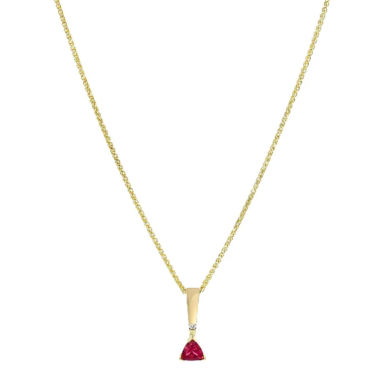 Necklaces for everyday elegance -Trillion Pink Tourmaline and Diamond Pendant Necklace