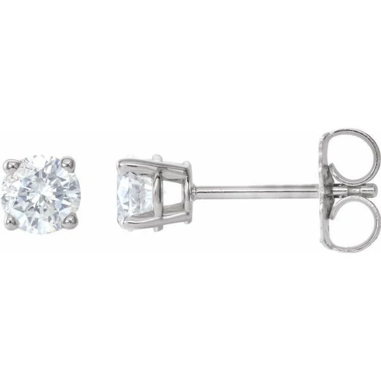 Diamond chandelier earrings-14K White 3/4 CTW Natural Diamond Stud Earrings