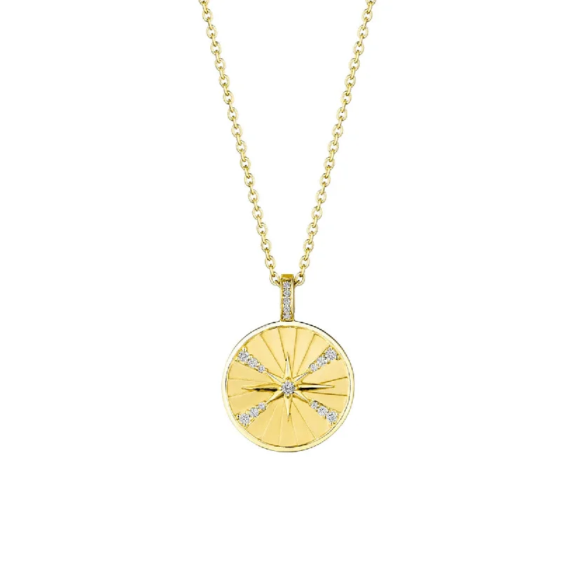 Stylish necklaces for corporate gifts -Starburst Medallion Necklace