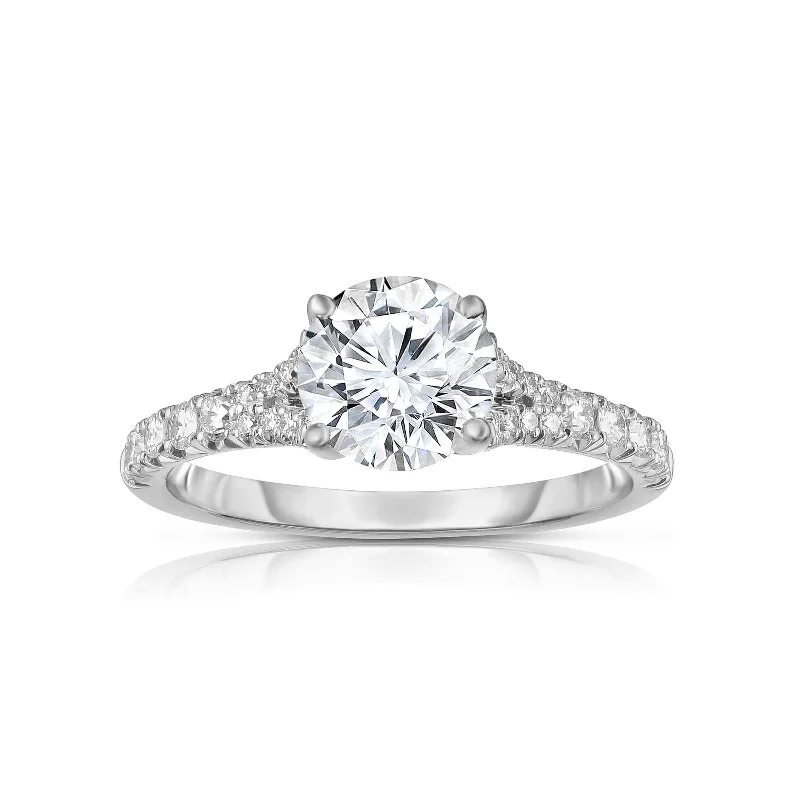 Designer diamond rings for special occasions -Diamond Engagement Ring Mounting, .30 Carat, 14K White Gold