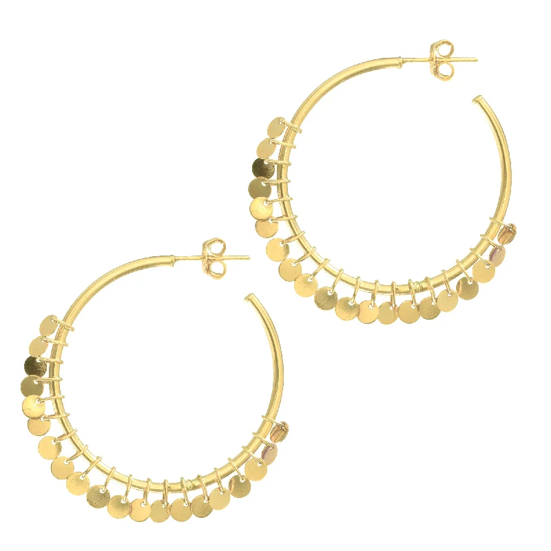 Designer hoop earrings-14K Gold Flora Hoop Earring