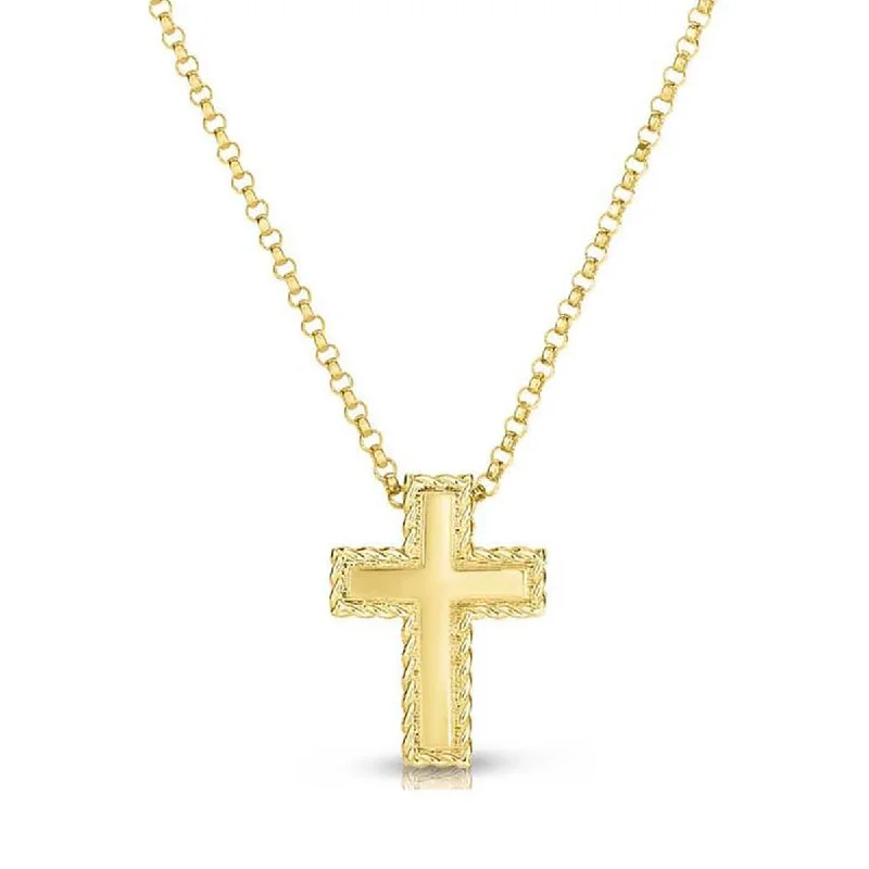 Luxurious pearl necklaces for gifts -Small Princess Cross Pendant Necklace