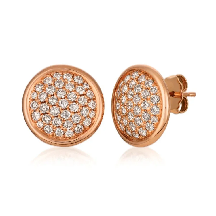 Gold stud earrings for women-Le Vian 14K Strawberry Gold Earrings