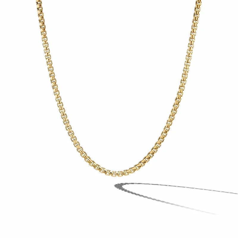 Necklaces for special occasions -Box Chain Necklace in 18K Yellow Gold, 5mm