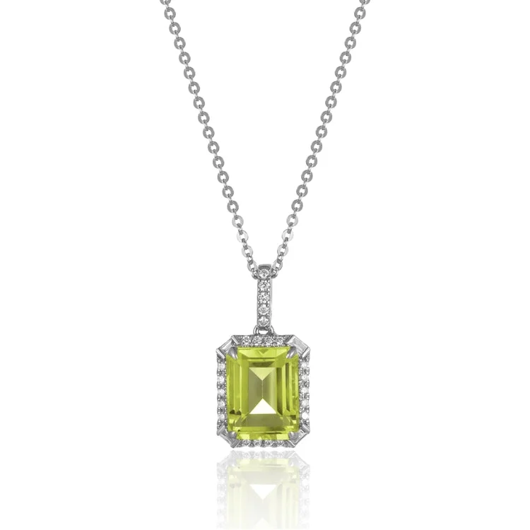 Choker necklaces with rhinestone accents -Peridot 14kt Gold Necklace