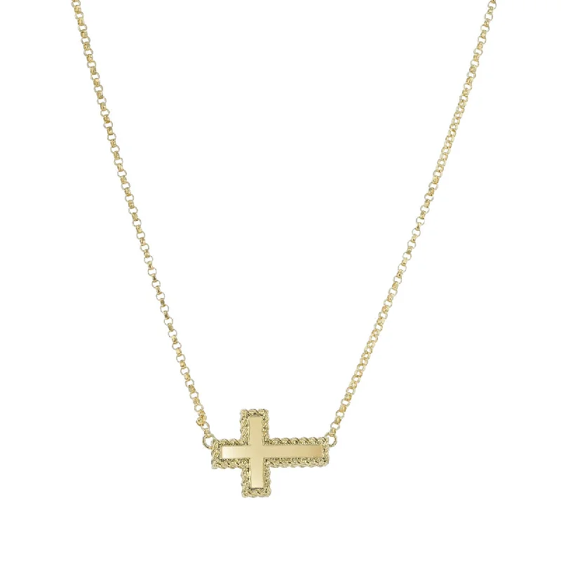 Handmade beaded necklaces for women -Roberto Coin 18K Yellow Gold Diamond Cross Pendant Necklace