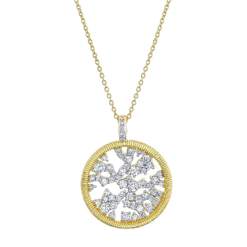 Custom engraved bar necklaces -18k Yellow Gold Diamond Celestial Necklace