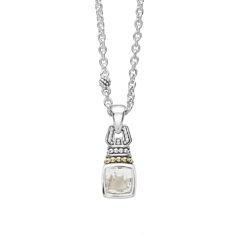 Custom birthstone necklaces for grandmothers -White Topaz Pendant Necklace