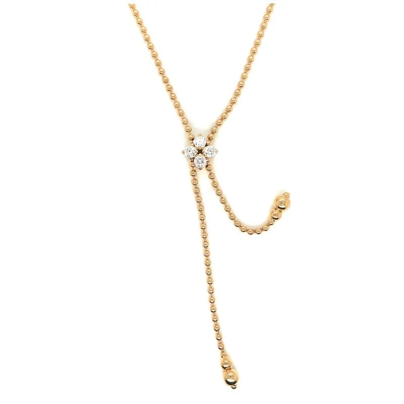 Birthstone necklaces for special moments -Diamond Love in Verona Beaded Lariat Necklace