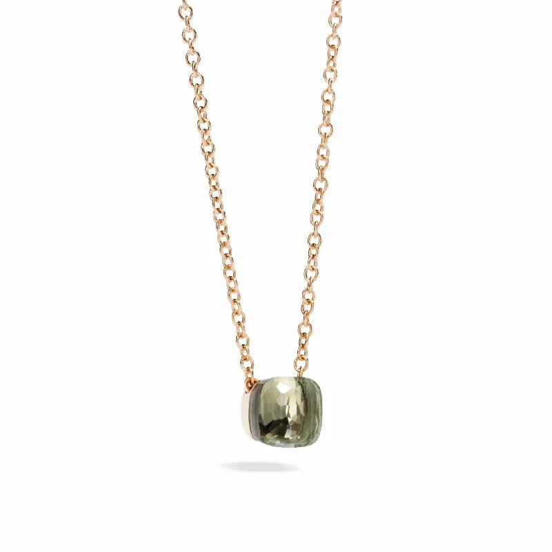 Layered chain necklaces for trendy looks -Prasiolite Nudo Petit Pendant