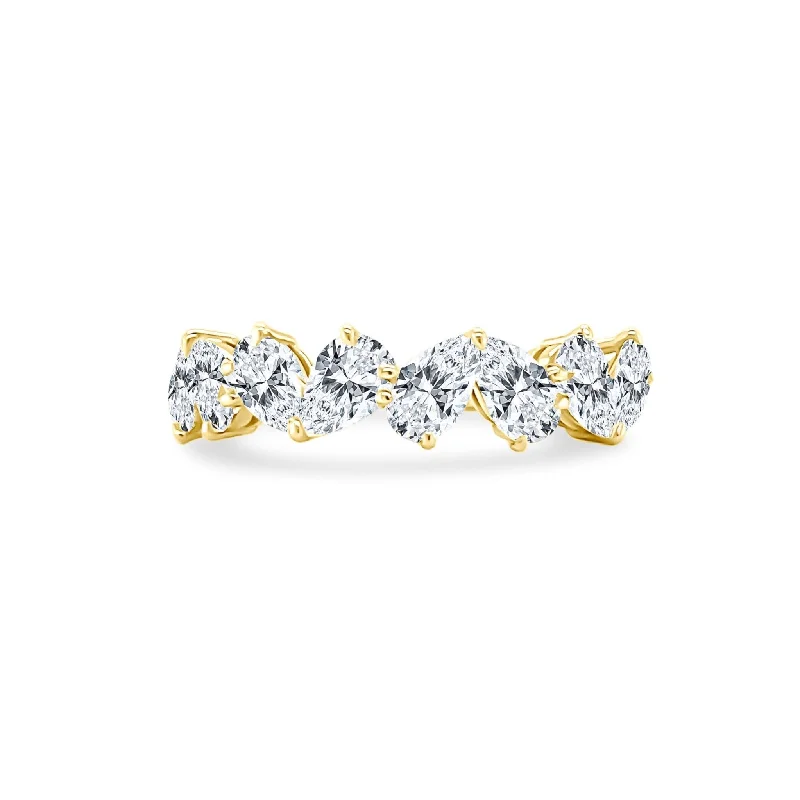 Luxury rings for anniversary gifts -Scattered Pear Band