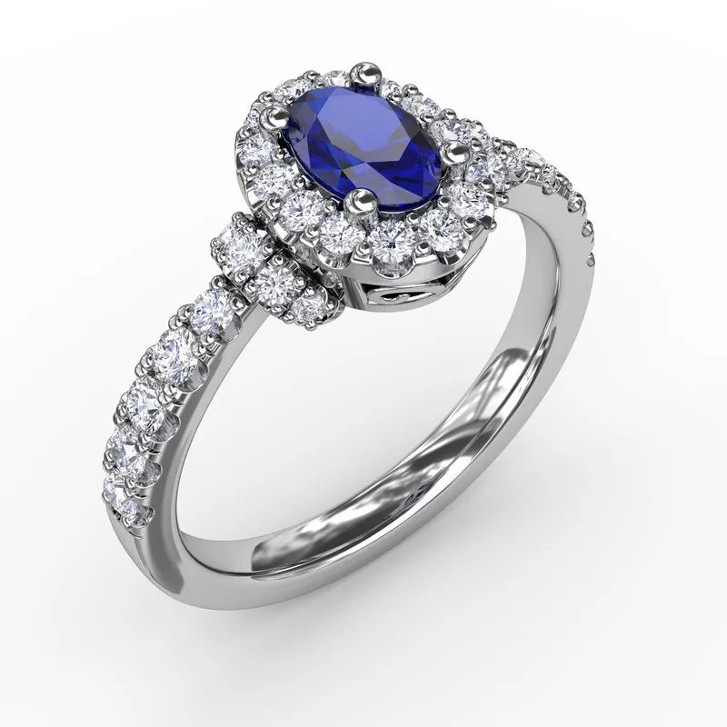 Adjustable rings for all finger sizes -Fana Pure Perfection Sapphire and Diamond Ring 1604