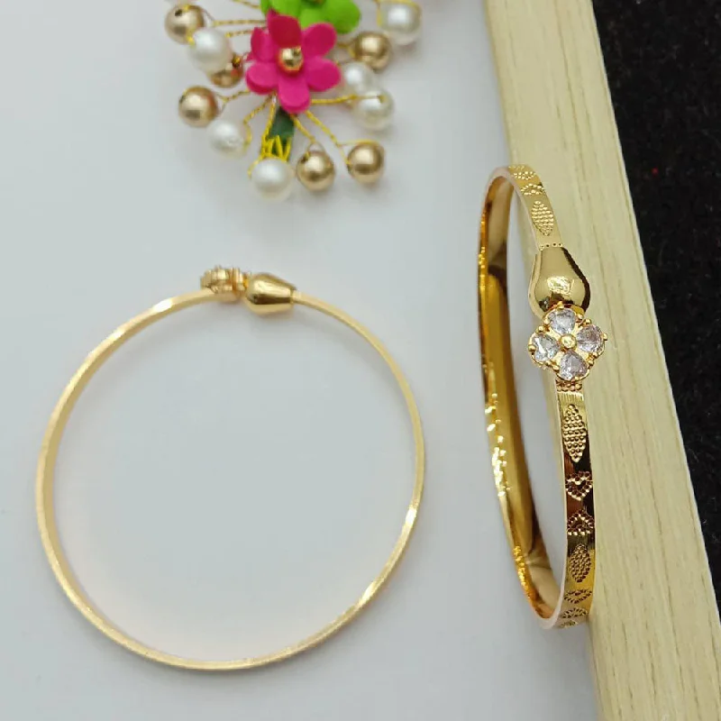 Adjustable bangles for easy wear -SP Jewellery Gold Plated Openable Kada