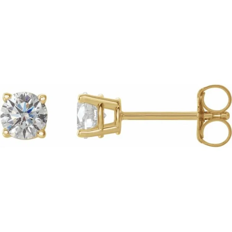 Affordable earrings-14K Yellow 1/2 CTW Natural Diamond Stud Earrings