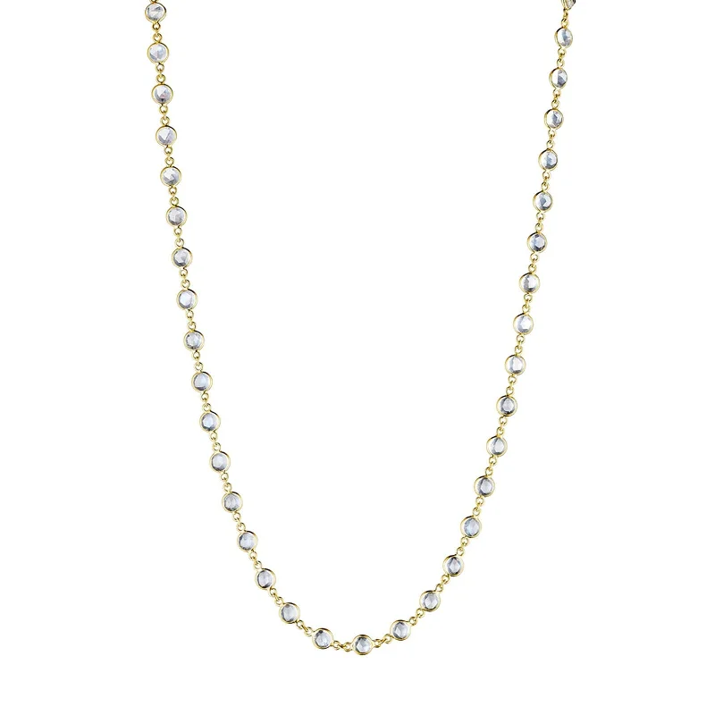 Elegant vintage necklaces for brides -Moonstone Chain Necklace