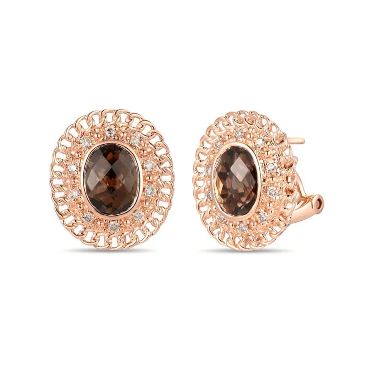 Diamond chandelier earrings-Le Vian 14K Strawberry Gold Earrings