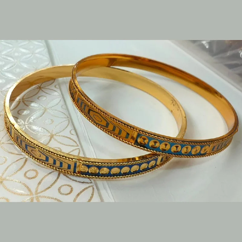 Antique-style bangles for vintage lovers -Manisha Jewellery Gold Plated Bangle Set