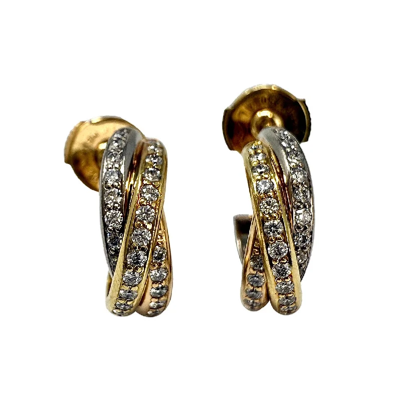 Bohemian earrings-Cartier Trinity Hoop Earrings